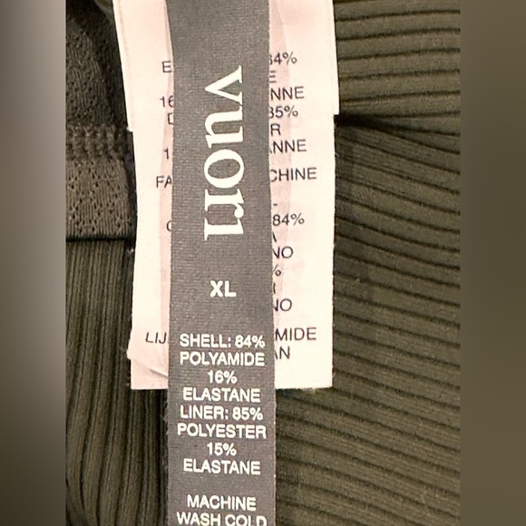 Vuori All The Feels Ribbed Strappy Tank Top Green Cropped Athleisure Yoga XL - Picture 10 of 11